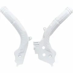 RACETECH Bi-material Frame Guard White for Husqvarna, KTM, for: Gas Gas