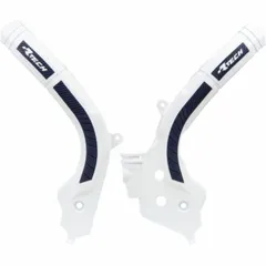 RACETECH Bi-material Frame Guard White/Black R-PRTKTMBNNR1