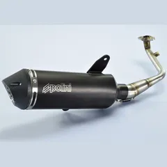 POLINI Maxi-Scooter Full Exhaust System - Black Aluminium SYM for GTS125I4T