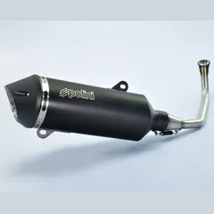 POLINI Maxi-Scooter Full Exhaust System - Black Aluminium Honda for SH125