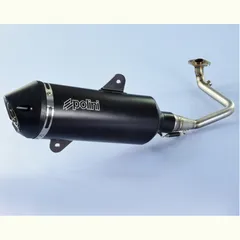 POLINI Maxi-Scooter Full Exhaust System - Black Aluminium SYM for CRUISYM125I4T