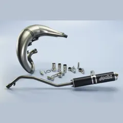 POLINI Race komplette Auspuffanlage - Aluminium schwarz für Rieju MRX50, RR50, SMX50