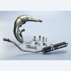 POLINI Race komplette Auspuffanlage - Aluminium schwarz für Peugeot XP6502T, XP6502TSM Rieju RRX50, TANGO50