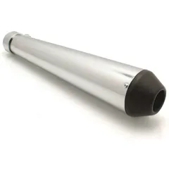 V PARTS Vintage Series Megaton Slip-on Chromed/Black End Cap Universal