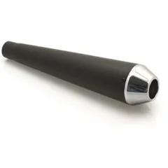 V PARTS Vintage Series Megaton Black Slip-on/Chromed End Cap Universal