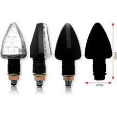 BIHR Tri LED Indicators Short Black Universal