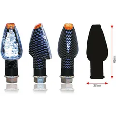 BIHR Design LED Indicators Short Carbon Universal