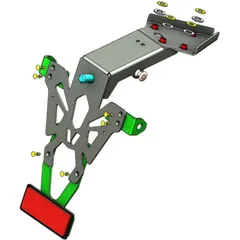 V PARTS Kennzeichenhalter schwarz für: Triumph Street Triple für DAYTONA675, STREETTRIPLE660SA2, STREETTRIPLE675