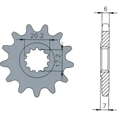 TECNIUM Standard Stahlritzel vorne 1120 - 420 für Rieju, Peugeot, Aprilia