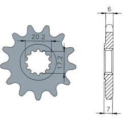 TECNIUM Standard Stahlritzel vorne 1120 - 420 für Rieju, Peugeot, Aprilia 2604128