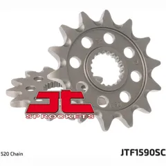 JT SPROCKETS Steel Self-Cleaning Front Sprocket 1590 - 520 for Yamaha, for: Gas Gas, Fantic