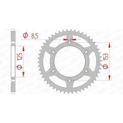 AFAM Steel Standard Rear Sprocket 10212 - 520 for Honda CR125R, CR250R, CR500R HM CRE125, CRE125SM, CRE250 10212-49