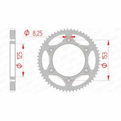 AFAM Standard Stahlritzel hinten 10228 - 428 für Honda XR125L 10228-58