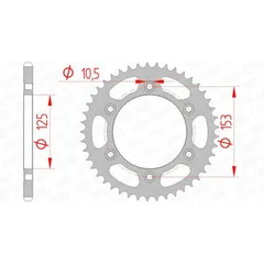 AFAM Standard Stahlritzel hinten 10320 - 520 für Honda CRF250L, CRF250M, XR250L 10320-45