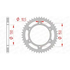 AFAM Standard Stahlritzel hinten 10501 - 520 für Honda FMX650, FX650, NX500DOMINATOR 10501-50