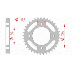AFAM Standard Stahlritzel hinten 10505 - 530 für Honda CB550