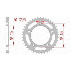 AFAM Standard Stahlritzel hinten 10517 - 525 für Honda CBF500