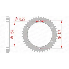 AFAM Standard Stahlritzel hinten 10607 - 530 für Honda VFR750F, VFR800