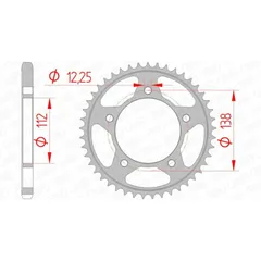 AFAM Standard Stahlritzel hinten 10613 - 525 für Honda CB600FHORNET, CB650F, CB650R 10613-44