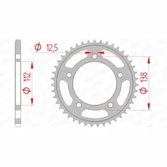 AFAM Standard Stahlritzel hinten 10627 - 520 für Honda CB500F, CB500X, CBR500R 10627-41