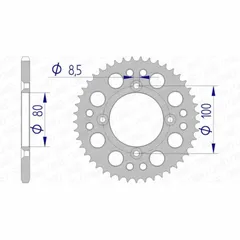 AFAM Ultraleichtes Aluminiumritzel hinten 11101 - 420 für Honda CR80R, CRF70F, XR70R 11101N-46