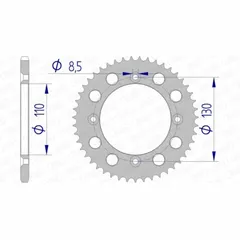 AFAM Ultraleichtes Aluminiumritzel hinten 11104 - 420 für Honda CR80R, CR85R, CRF150R 11104N-50