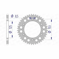 AFAM Ultraleichtes Aluminiumritzel hinten 11212 - 520 für Honda CR125R, CR250R, CR500R HM CRE125, CRE125SM, CRE250 11212+45