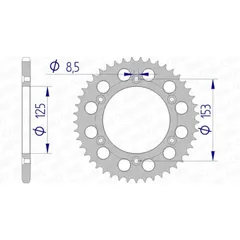 AFAM Ultraleichtes Aluminiumritzel hinten 11212 - 520 für Honda CR125R, CR250R, CR500R HM CRE125, CRE125SM, CRE250 11212N-46