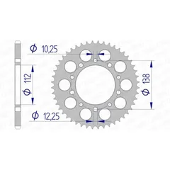AFAM Ultraleichtes Aluminiumritzel hinten 11509 - 520 für Honda CB600FHORNET, CB900FHORNET, CBR600F Yamaha YZF-R6 11509-46