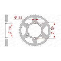 AFAM Standard Stahlritzel hinten 116100 - 420 für CPI SUPERCROSS50, SUPERMOTARD50, SUPERMOTO50