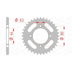 AFAM Standard Stahlritzel hinten 12101 - 420 für Yamaha CHAPPY50, PW80, RT100 12101-34