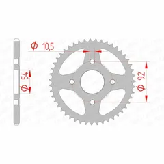 AFAM Standard Stahlritzel hinten 12113 - 420 für MBK X-POWER Yamaha TZR50