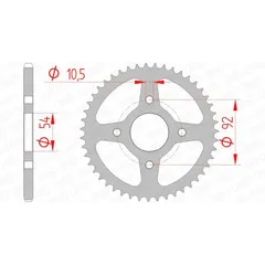 AFAM Standard Stahlritzel hinten 12115 - 420 für MBK X-POWER Yamaha TZR50