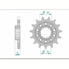 AFAM Standard Stahlritzel vorne 166800 - 525 für BMW HP4, S1000R, S1000RR