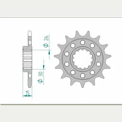 AFAM Standard Stahlritzel vorne 166801 - 520 für BMW HP4, HP4RACE, S1000R 166801-16