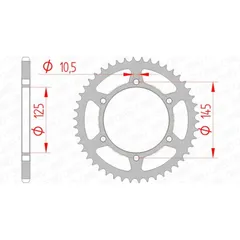 AFAM Standard Stahlritzel hinten 12305 - 520 für Yamaha MT-03, XJ600N, XJ600SDIVERSION 12305-46