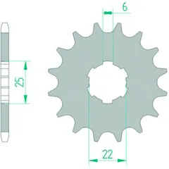 AFAM Standard Stahlritzel vorne 20100 - 420 für Honda MTX50, NSR50
