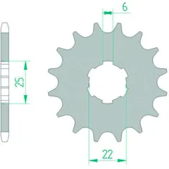 AFAM Standard Stahlritzel vorne 20100 - 420 für Honda MTX50, NSR50 20100-15