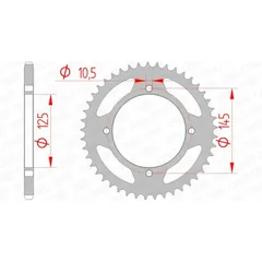 AFAM Standard Stahlritzel hinten 12505 - 520 für Yamaha FZS600FAZER, TT600, XT550 MZ 660BAGHIRA, 660MASTIFF 12505-40