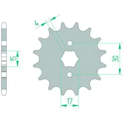 AFAM Standard Stahlritzel vorne 20101 - 420 für Honda ANF125INNOVA, C70, CR80R 20101-15