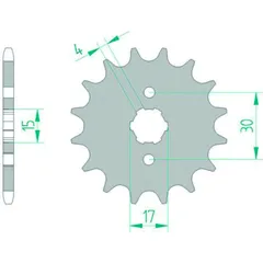 AFAM Standard Stahlritzel vorne 20101 - 420 für Honda ANF125INNOVA, C70, CR80R 20101-16