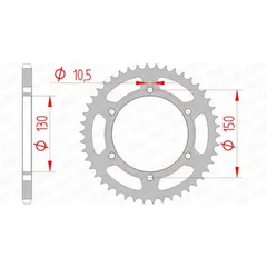 AFAM Standard Stahlritzel hinten 12604 - 520 für Yamaha XJ6, XJ6N, XJ6SDIVERSION