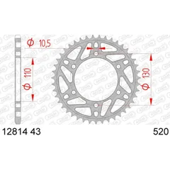 AFAM Standard Stahlritzel hinten 12814 - 520 für Yamaha MT-03, YZF-R3