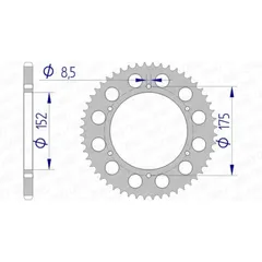 AFAM Ultraleichtes harteloxiertes Aluminiumritzel hinten 13301 - 520 für Yamaha WR200