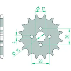 AFAM Standard Stahlritzel vorne 20104 - 420 für Honda MBX50, MT50, NSR50 20104-13