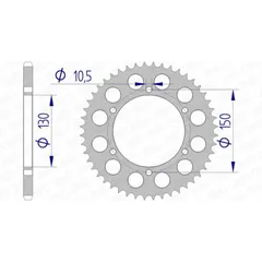 AFAM Aluminium Rear Sprocket 13604 - 520 for Yamaha FZ8N, FZR600GENESIS, FZS600FAZER 13604-46