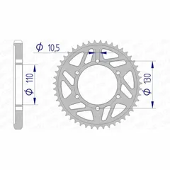 AFAM Aluminium Rear Sprocket 13813 - 530 for Yamaha FZ1N, FZ1S, FZ6600 Suzuki GSX-R1000 13813-48