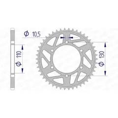 AFAM Aluminium Rear Sprocket 13814 - 520 for Yamaha FZ6600, FZ6600S2, MT-07 Suzuki GSX-R1000, GSX-R600, GSX-R750 13814-51
