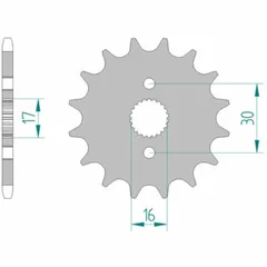 AFAM Selbstreinigendes Stahlritzel vorne 20105 - 520 für Honda CR80R, CR85R