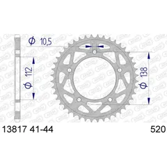 AFAM Aluminium Rear Sprocket 13817 - 520 for Yamaha YZF-R1